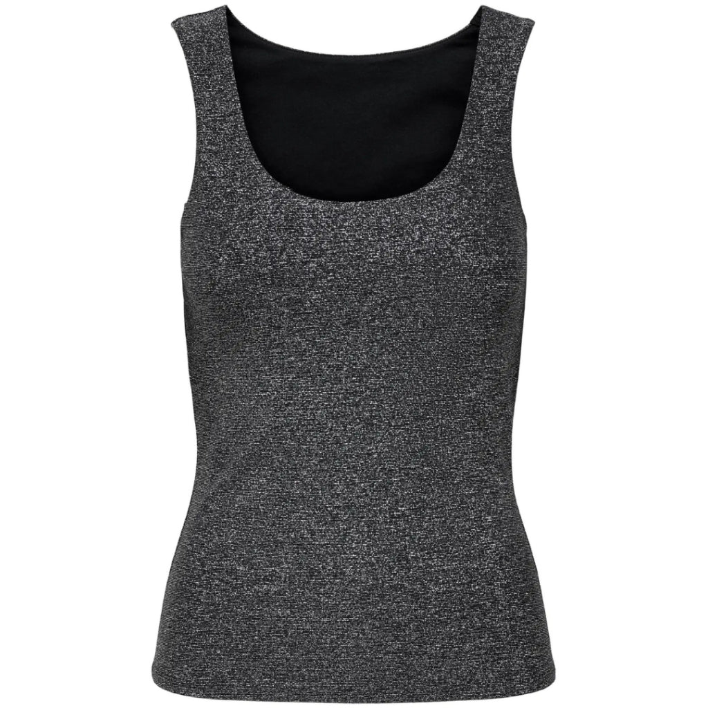 ONLY DAME TOP ONLEA - Black Silver Glitter