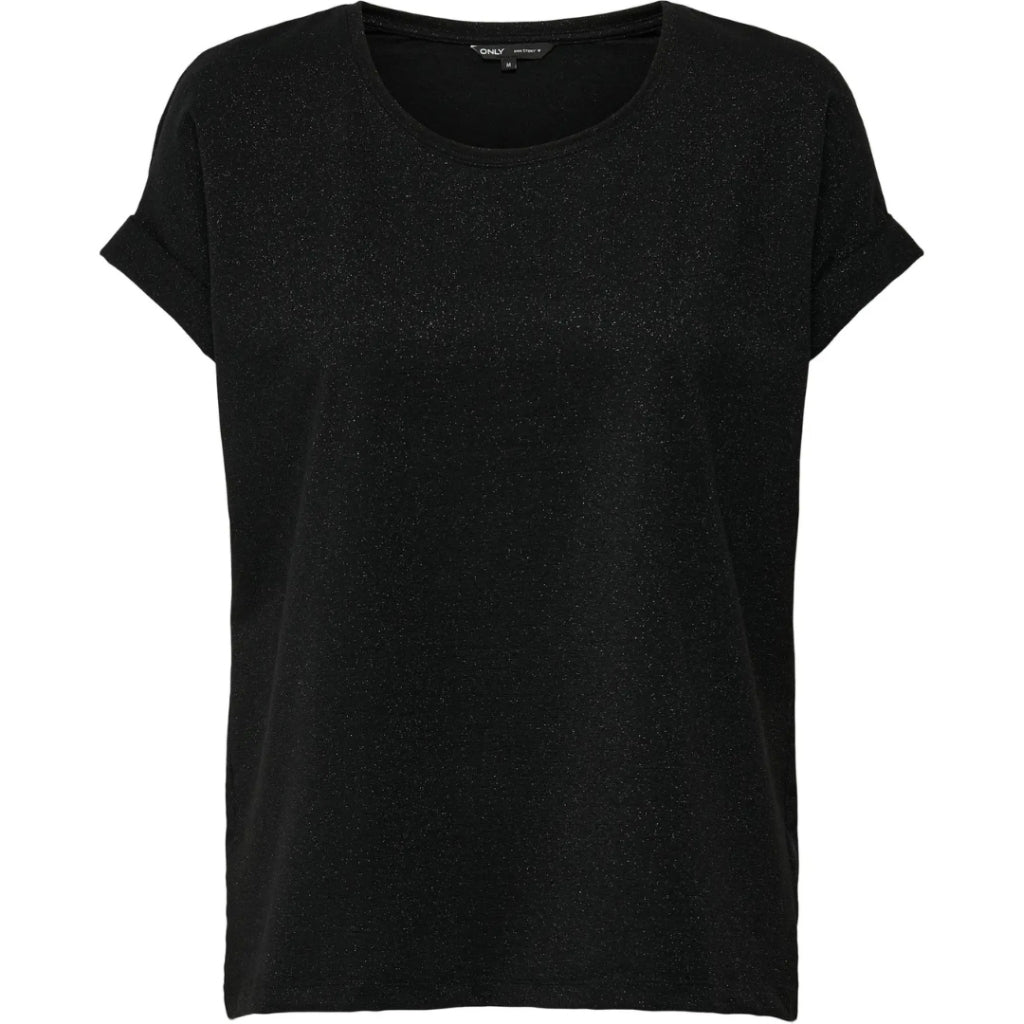 ONLY DAME TOP ONLMOSTER - Black Black lurex