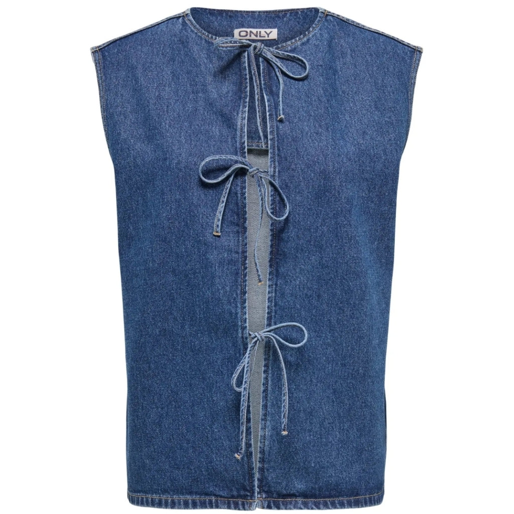 ONLY DAME VEST ONLDORSE - Medium blue denim