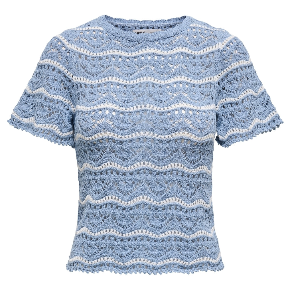 ONLY dame bluse ONLANNASOFIA - Forever Blue Stripes Cloud Dancer