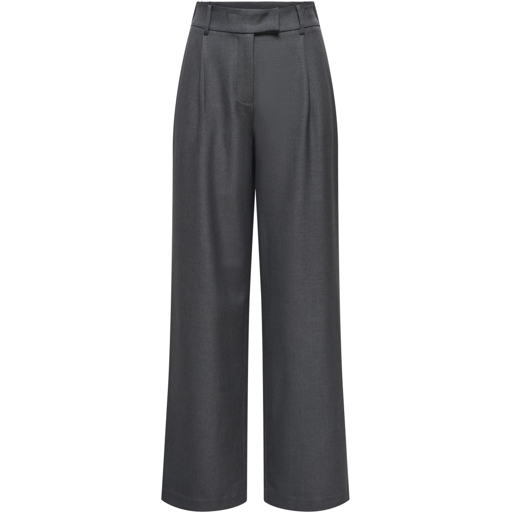 ONLY dame bukser ONLLINDA - Dark grey melange
