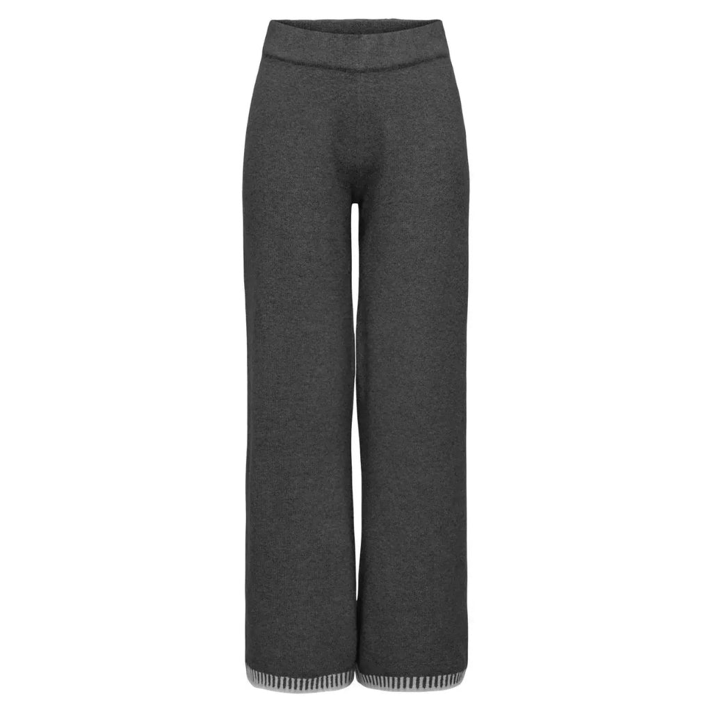 ONLY dame bukser ONLSILMA - Dark Grey Melange Light Grey Melange
