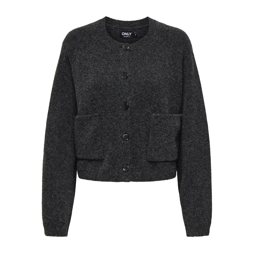 ONLY dame cardigan ONLPIEMONTE - Dark grey melange