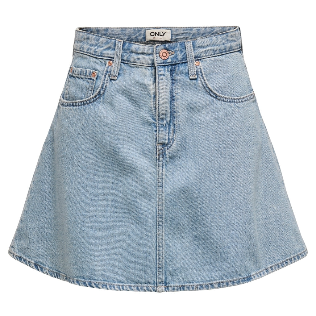 ONLY dame nederdel ONLEDEN - Light Blue Denim