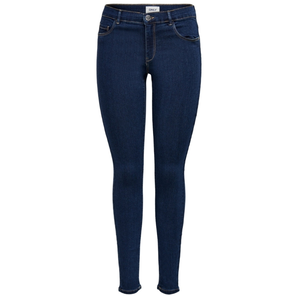 ONLY dame skinny jeans ONLRAIN - Dark Blue Denim