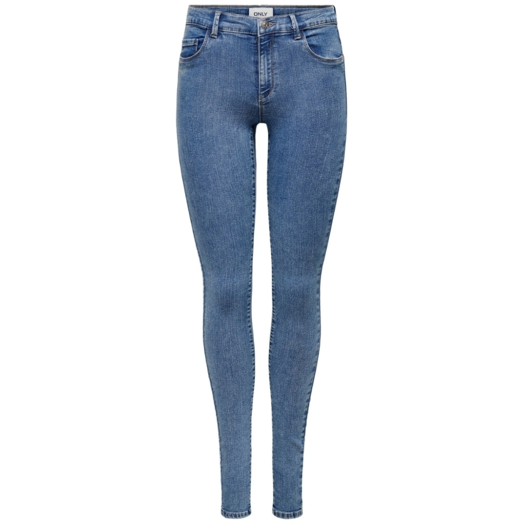 ONLY dame skinny jeans ONLRAIN - Medium blue denim