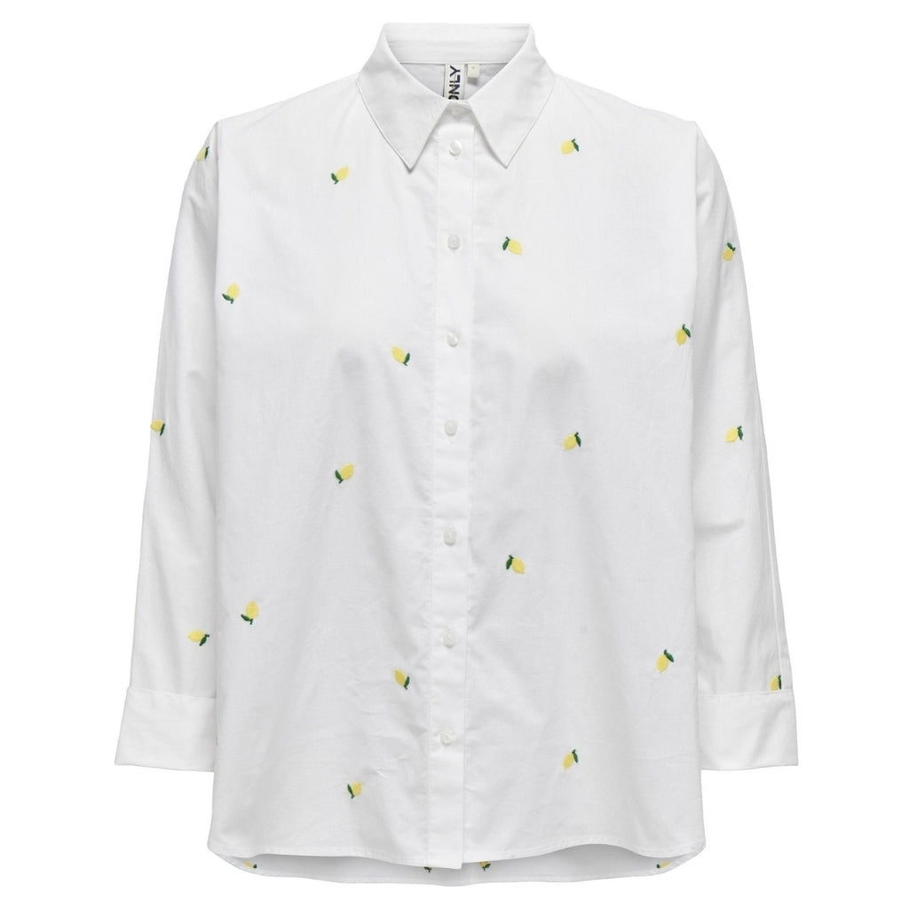ONLY dame skjorte ONLNEW - Bright White Lemon ONLY dame skjorte ONLNEW - Bright White Lemon