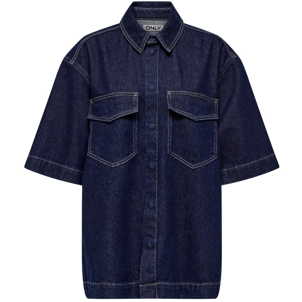 ONLY dame skjorte ONLSOPHIE - Dark Blue Denim Rinse