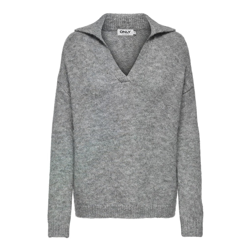 ONLY dame strik ONLMAGGIE - Light Grey Melange