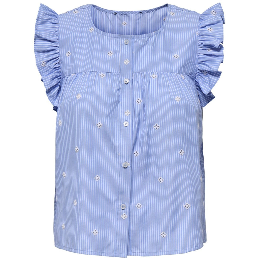 ONLY dame top ONLAMANDA - Coronet Blue WHITE