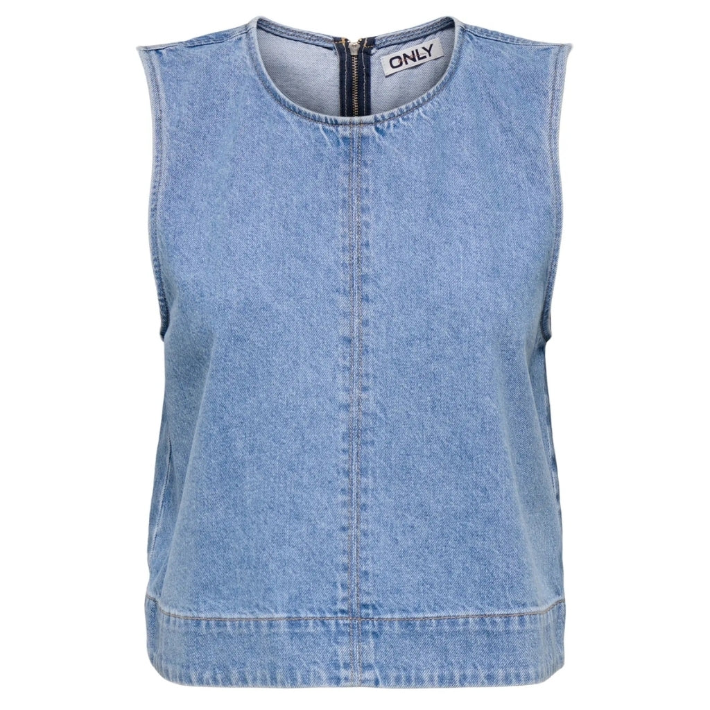 ONLY dame top ONLDORSI - Light Blue Denim