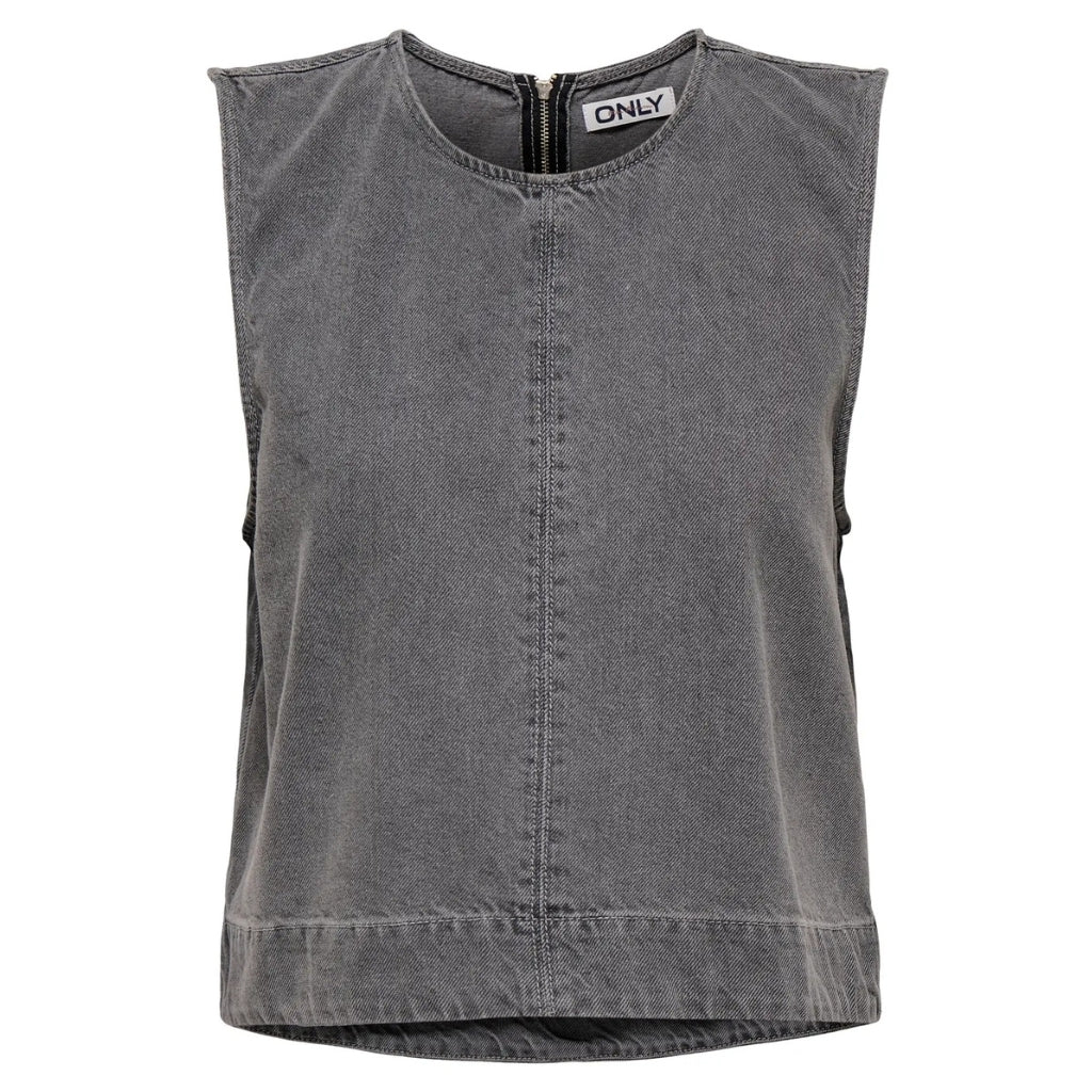 ONLY dame top ONLDORSI - Medium Grey Denim