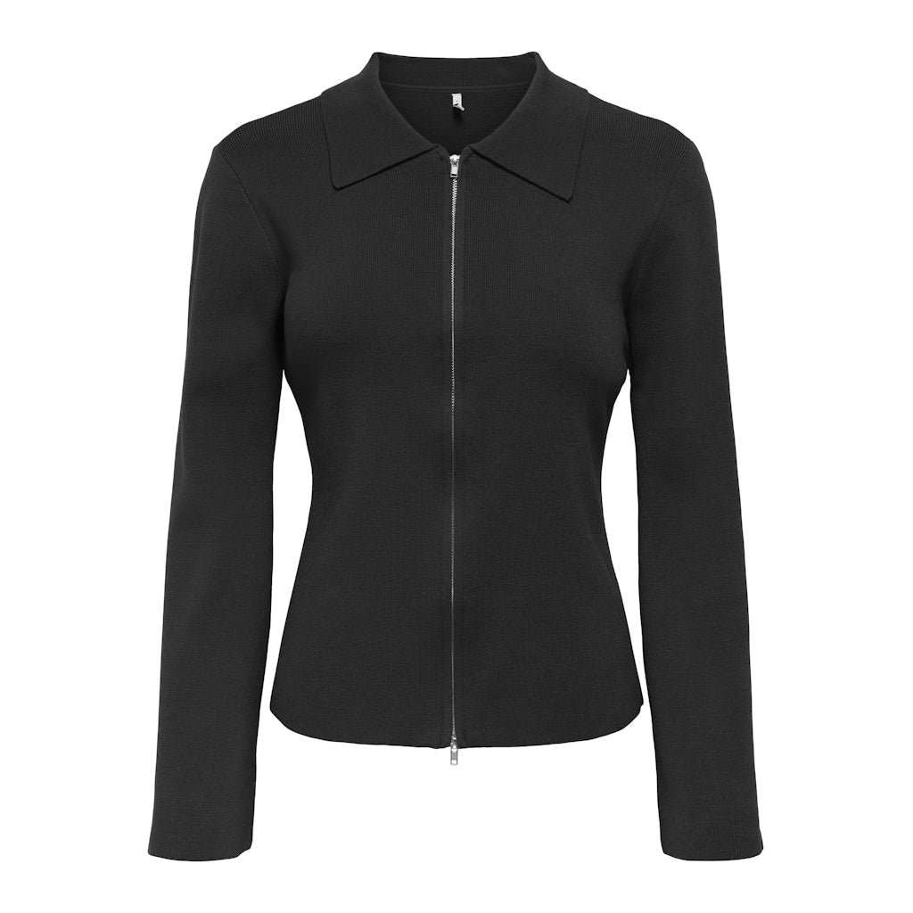 Only dame strik polo cardigan ONLANDREA - Black