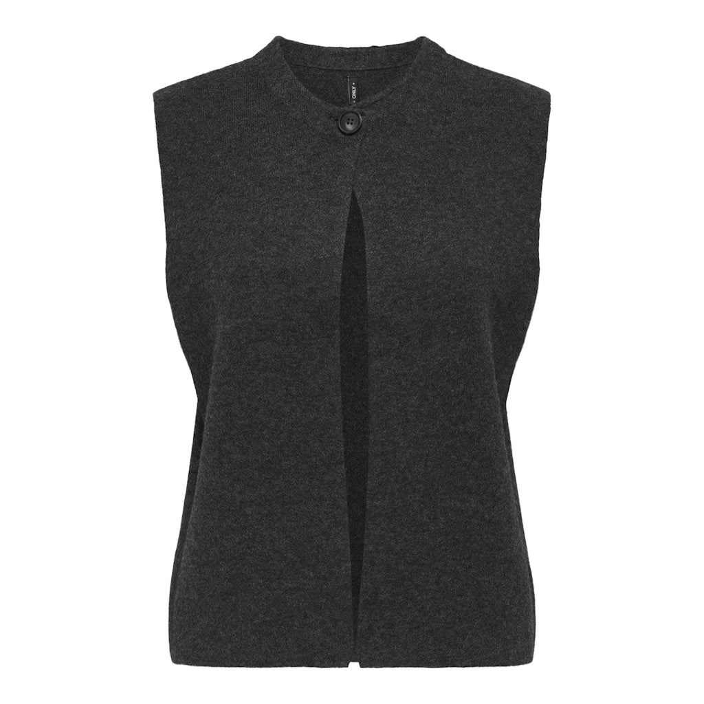 Only dame vest ONLANNELI - Dark grey melange