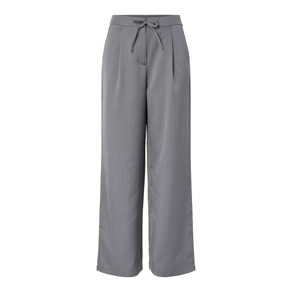 PIECES DAME BUKSER PCFALKA - Grey pinstripe