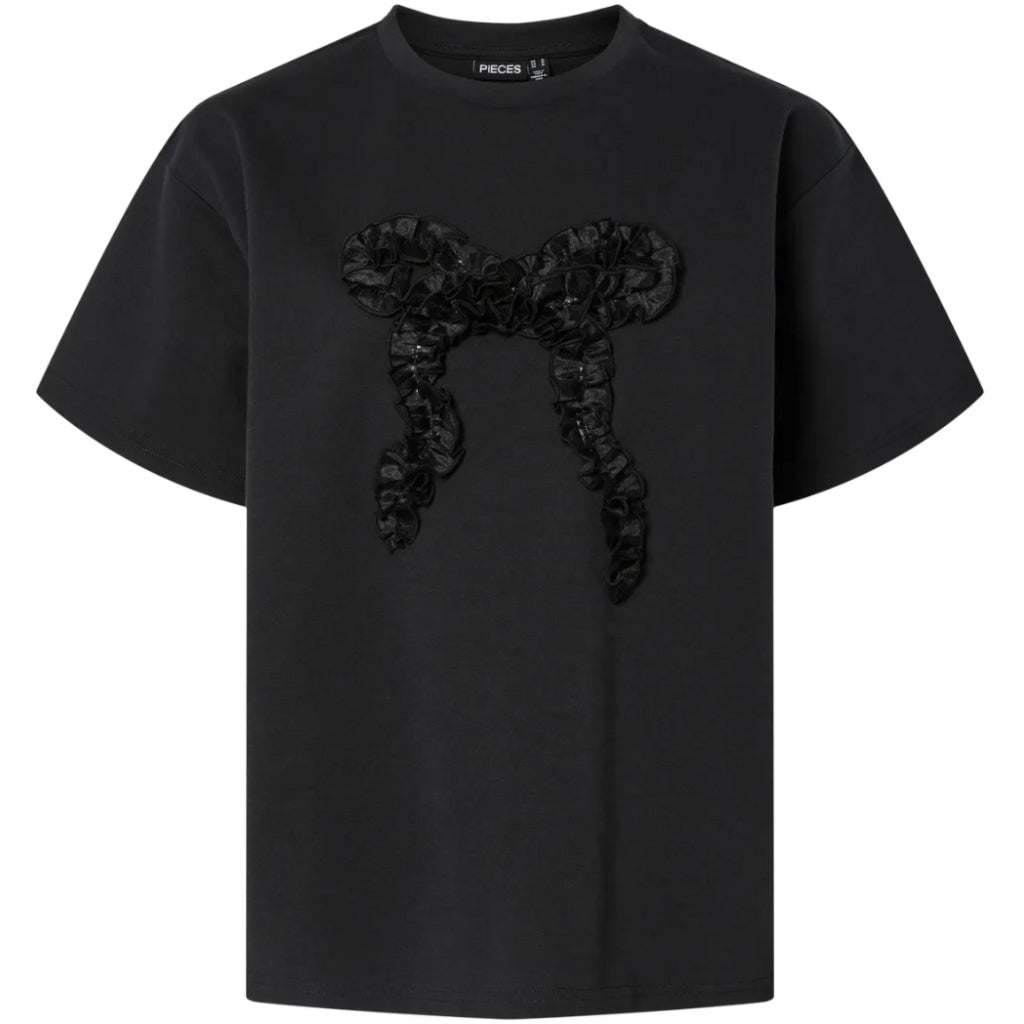 PIECES DAME T-SHIRT PCMAUDELLE - BLACK BOW