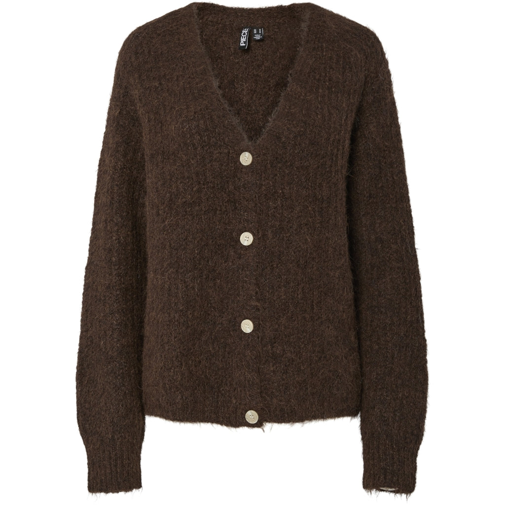 PIECES Dame Strik Cardigan PCCleo - Hot Fudge Melange