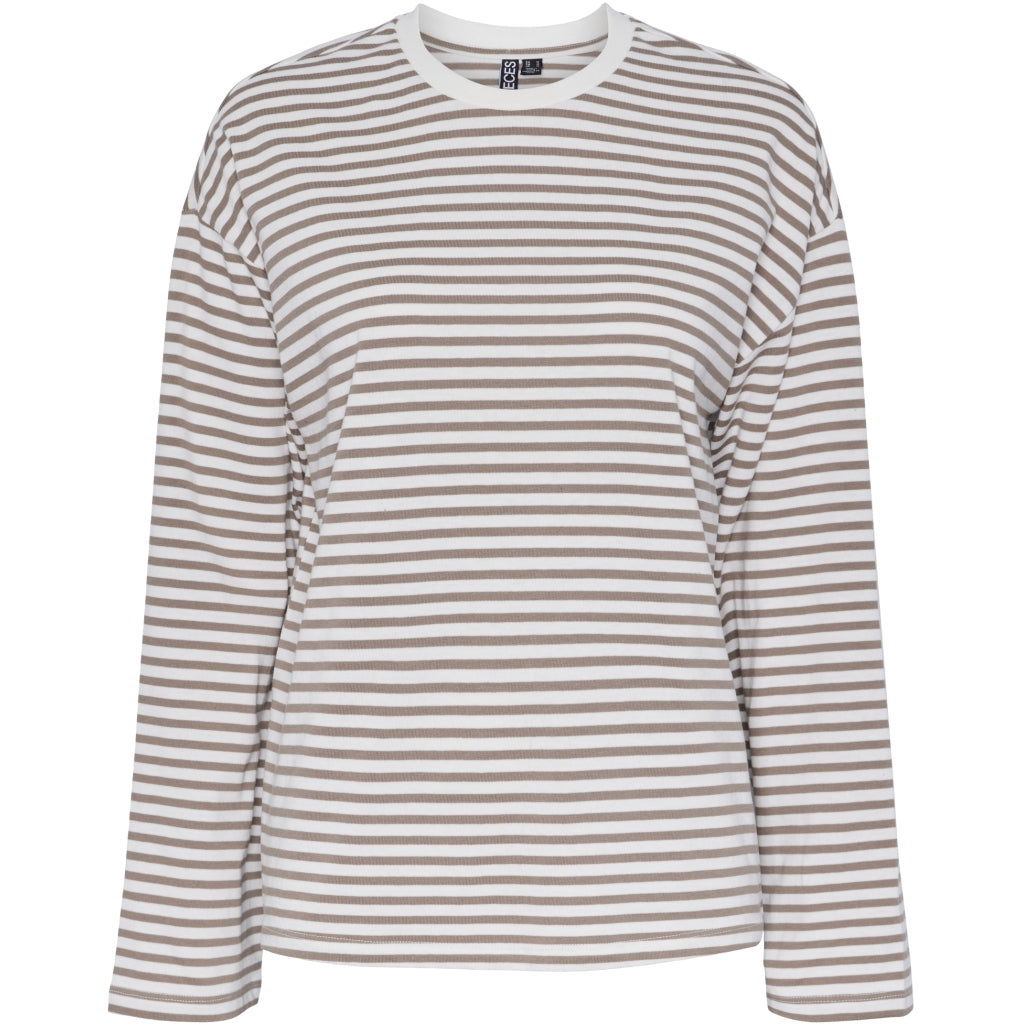 PIECES dame Bluse PCSADIE - Cloud Dancer FOSSIL