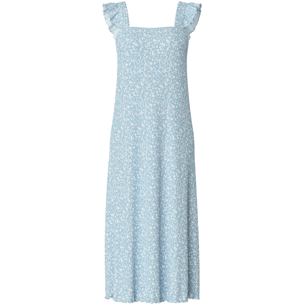 PIECES dame kjole PCFLORA - Cashmere Blue Small flower