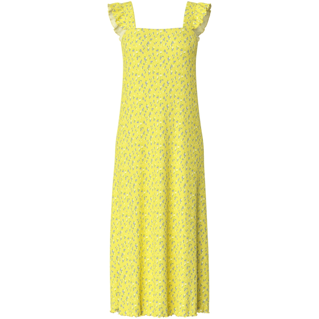 PIECES dame kjole PCFLORA - Pale Banana Small flower