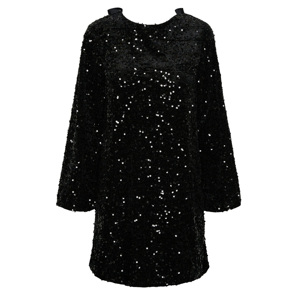 PIECES dame kjole PCKAM - Black Black sequins PIECES dame kjole PCKAM - Black Black sequins