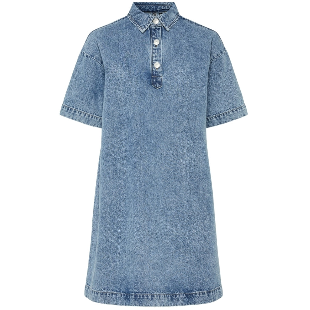 PIECES dame kjole PCKENYA - Medium blue denim
