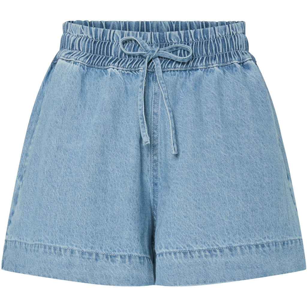 PIECES dame shorts PCFLORA - Light Blue Denim