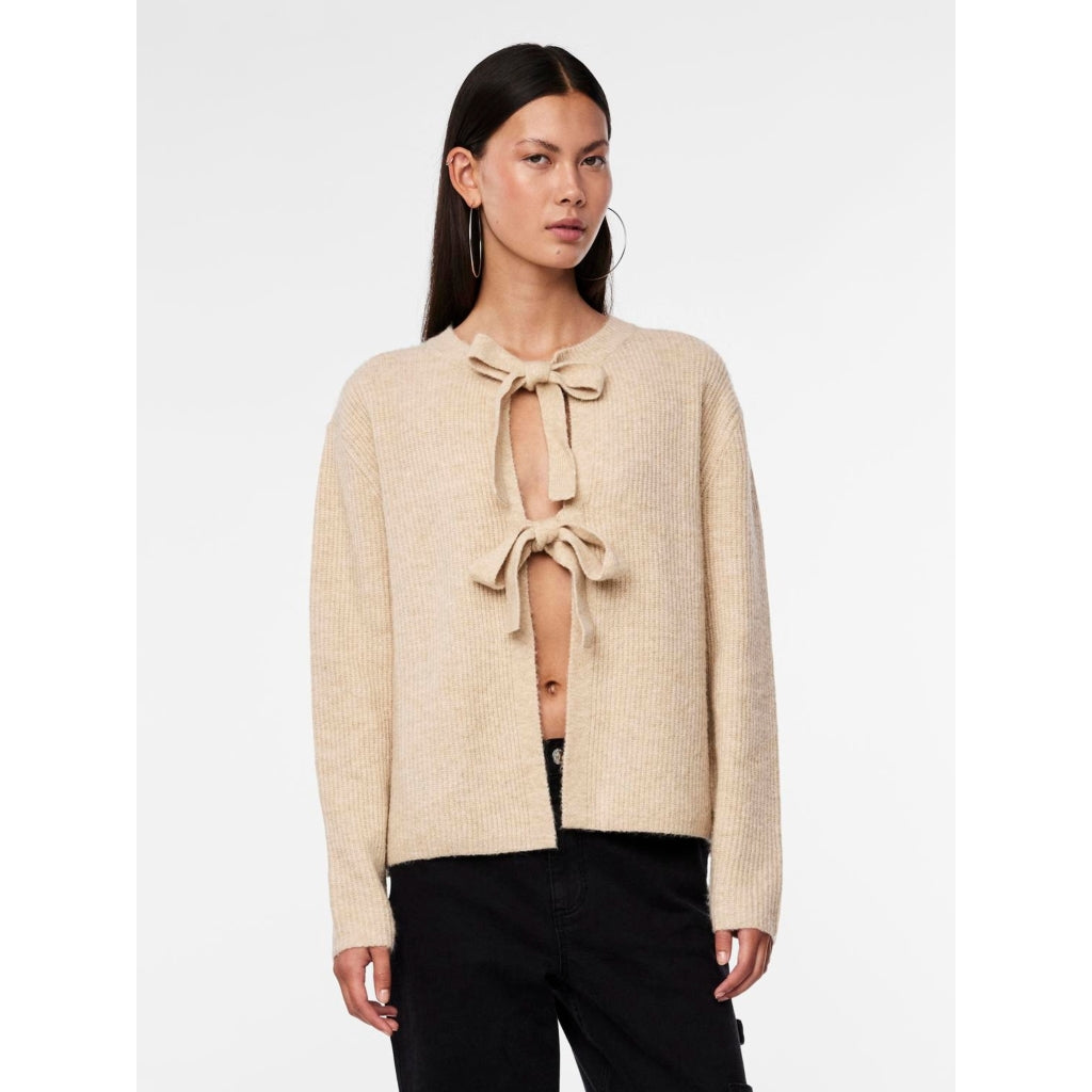 PIECES dame strik PCSILLY - White Pepper MELANGE PIECES dame strik PCSILLY - White Pepper MELANGE