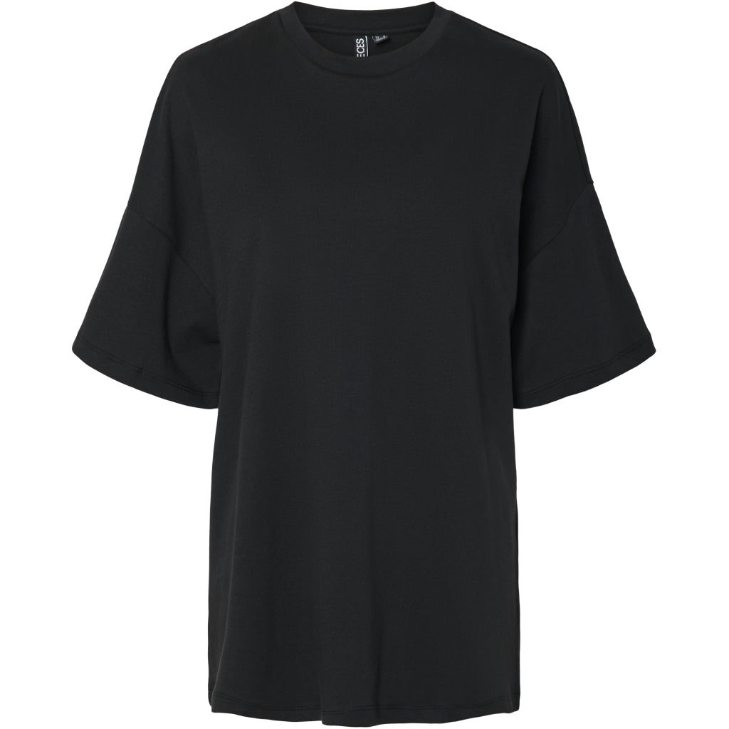 PIECES dame t-shirt PCAUNA - Black PIECES dame t-shirt PCAUNA - Black