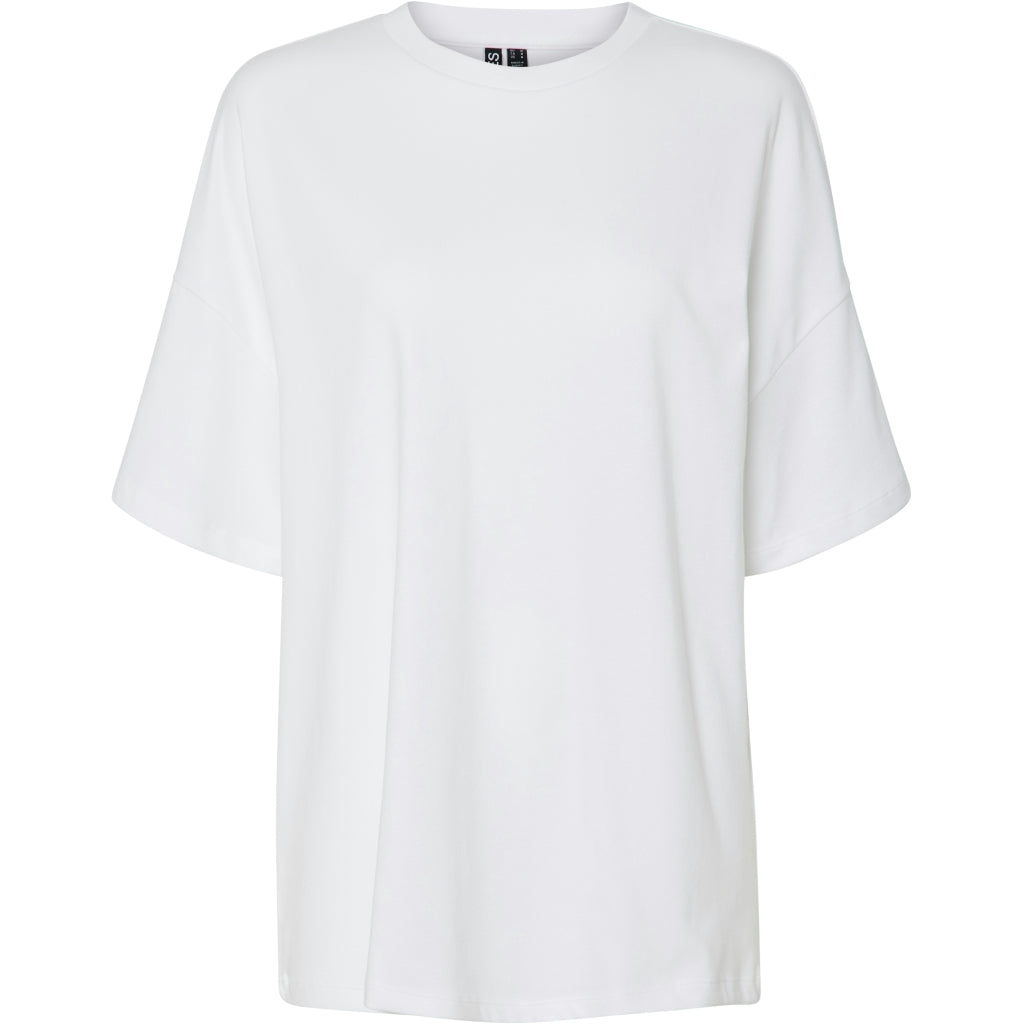 PIECES dame t-shirt PCAUNA - Bright White PIECES dame t-shirt PCAUNA - Bright White