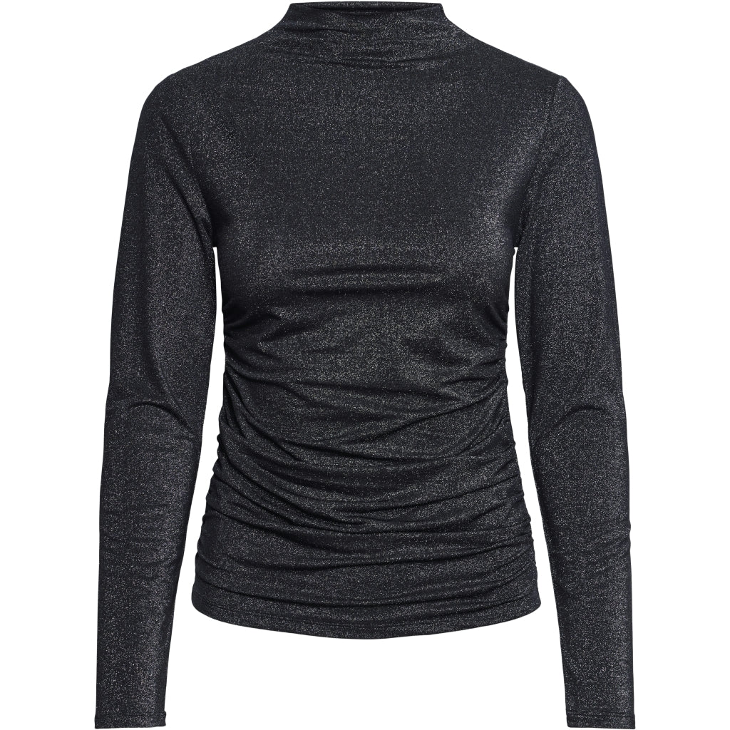 PIECES dame top PCMONICA - Black Silver PIECES dame top PCMONICA - Black Silver