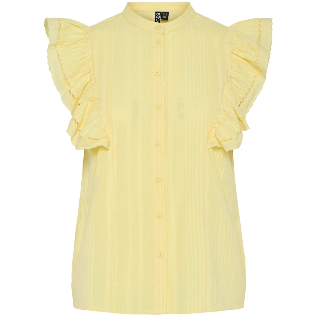 PIECES dame top PCSIKKA - pale banana