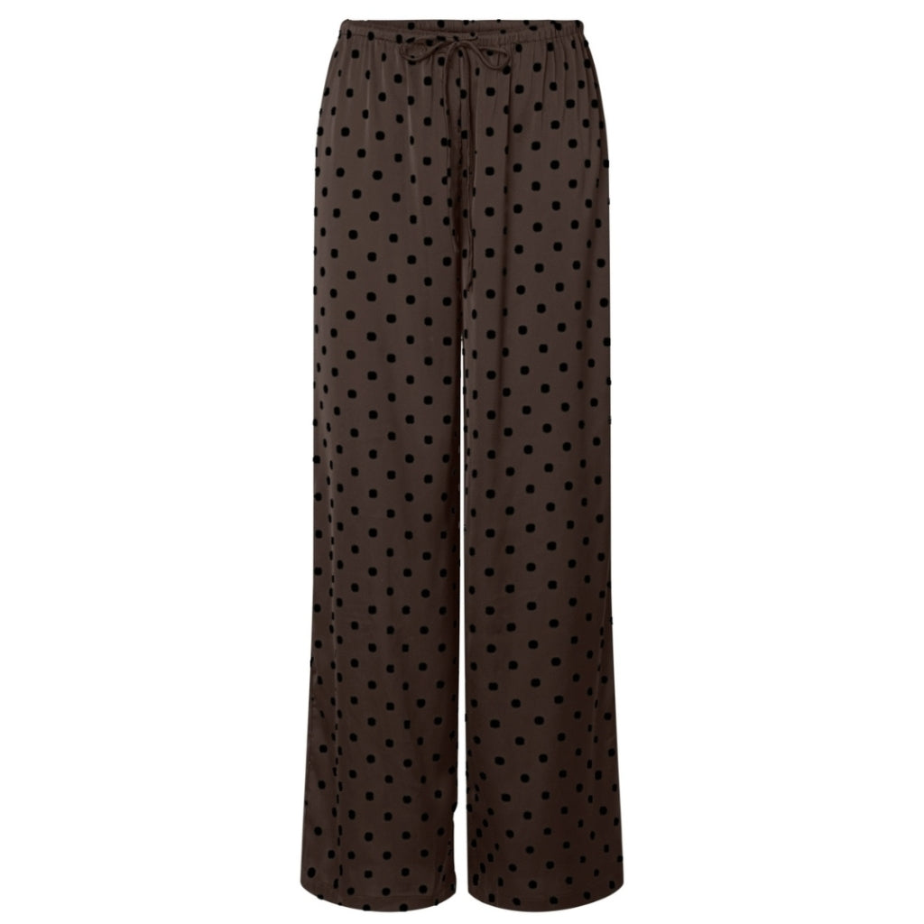 Pieces dame bukser PCJYTTA - Hot Fudge Black dots