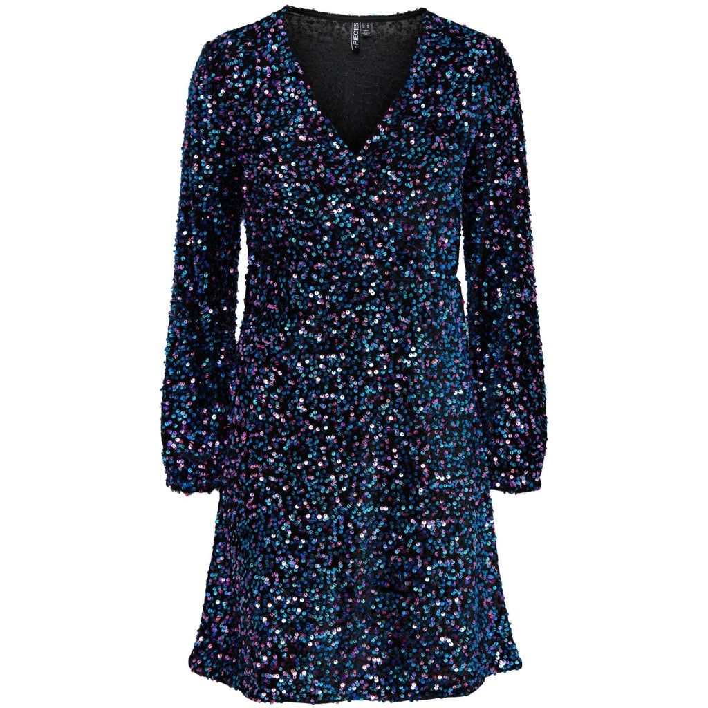 Pieces dame kjole PCKAM - Black Multi sequins Pieces dame kjole PCKAM - Black Multi sequins