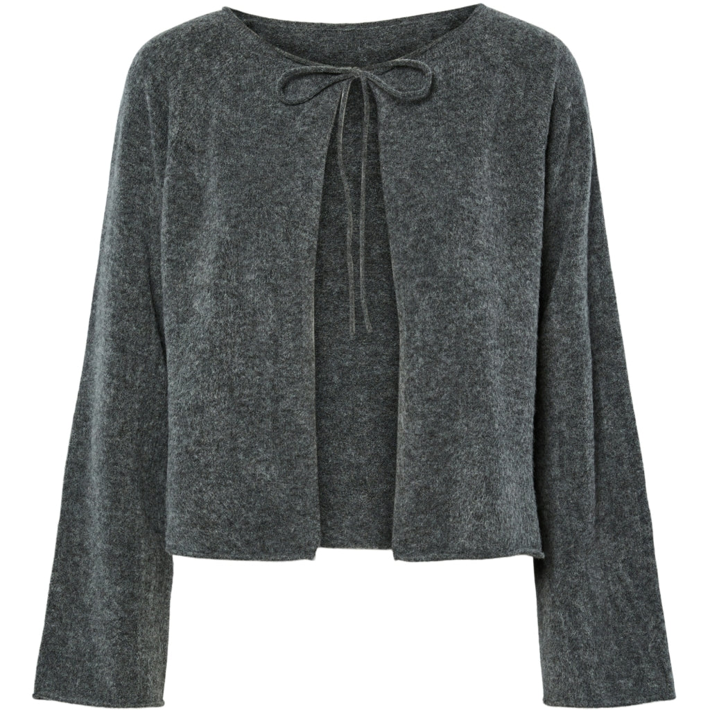Pieces dame strik cardigan PCJIKO - Medium grey melange