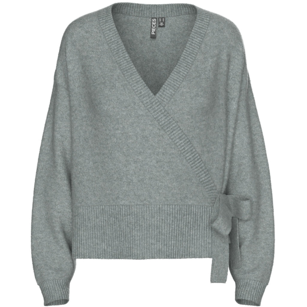Pieces dame strik cardigan PCMALOU - Medium grey melange