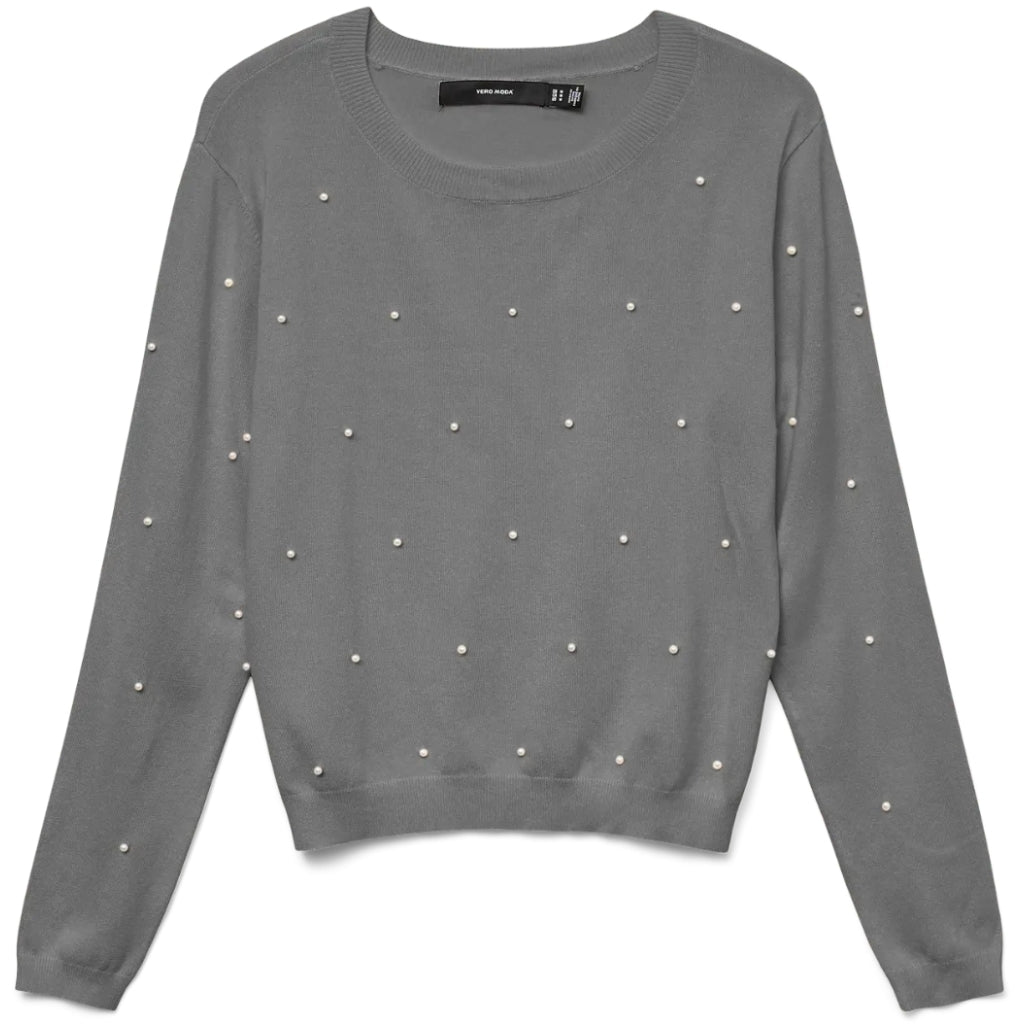 VERO MODA DAME BLUSE VMGLORY - Medium grey melange