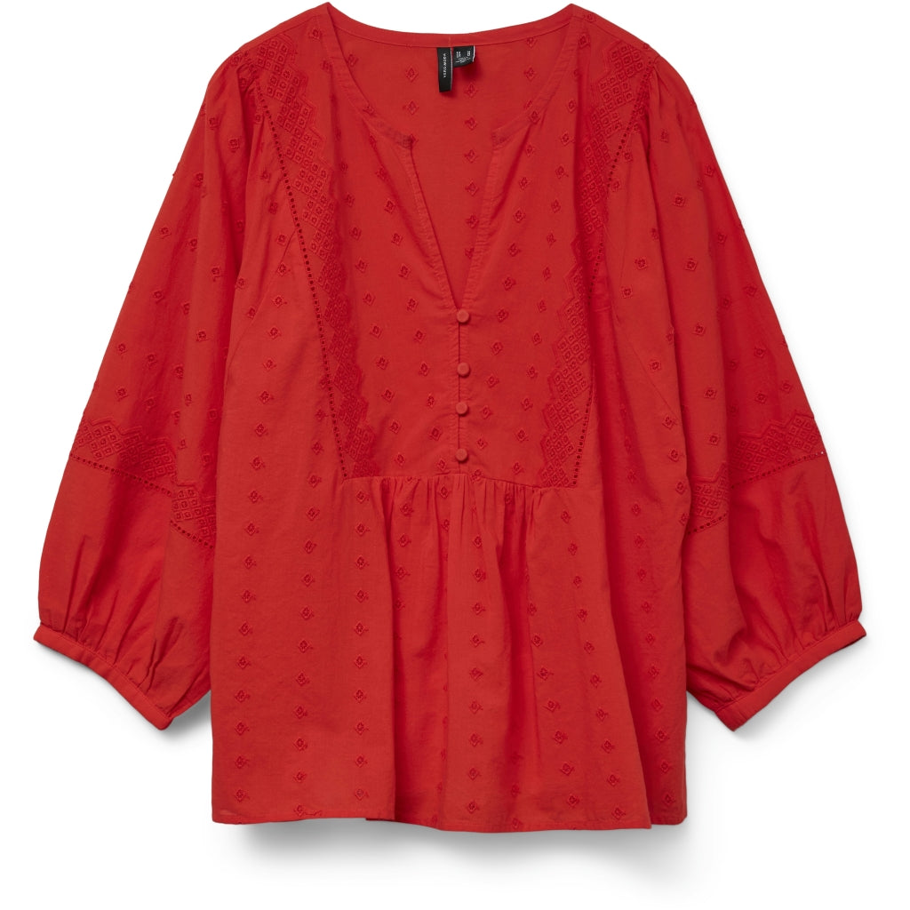 VERO MODA DAME BLUSE VMSOFIE - Fiery Red