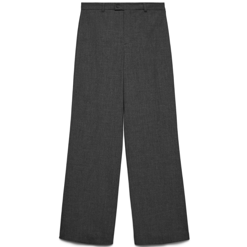 VERO MODA DAME BUKSER VMTEXAS - Dark grey melange