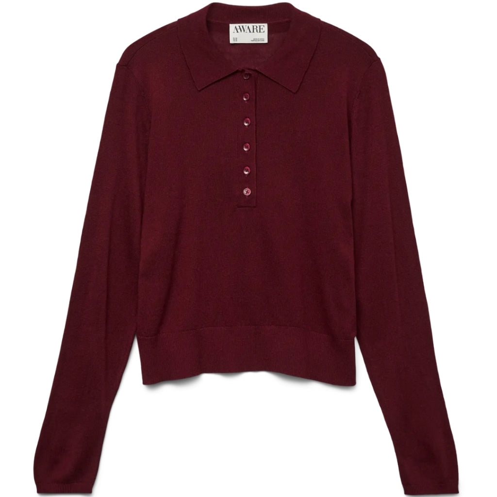VERO MODA DAME POLO AWSIKITA - Zinfandel