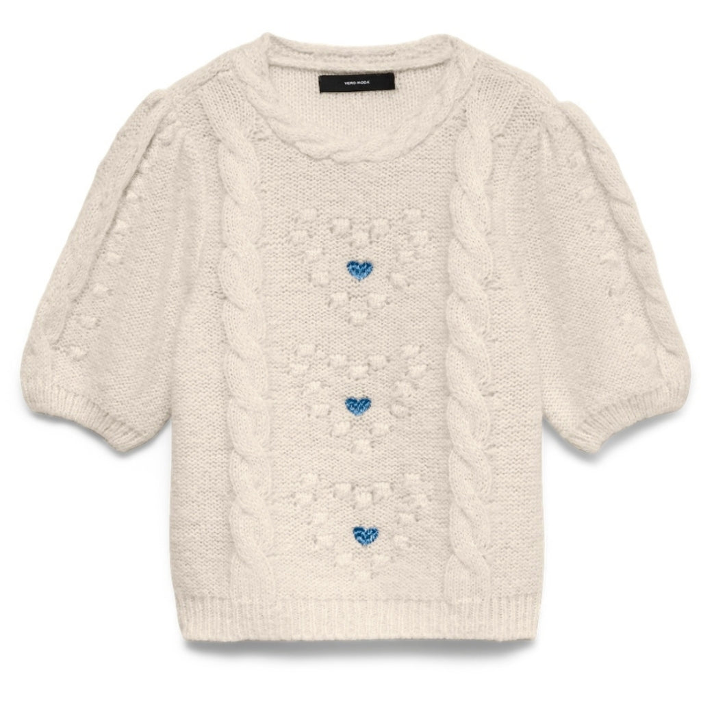 VERO MODA Dame Pullover VMCloud - Birch BLUE HEART
