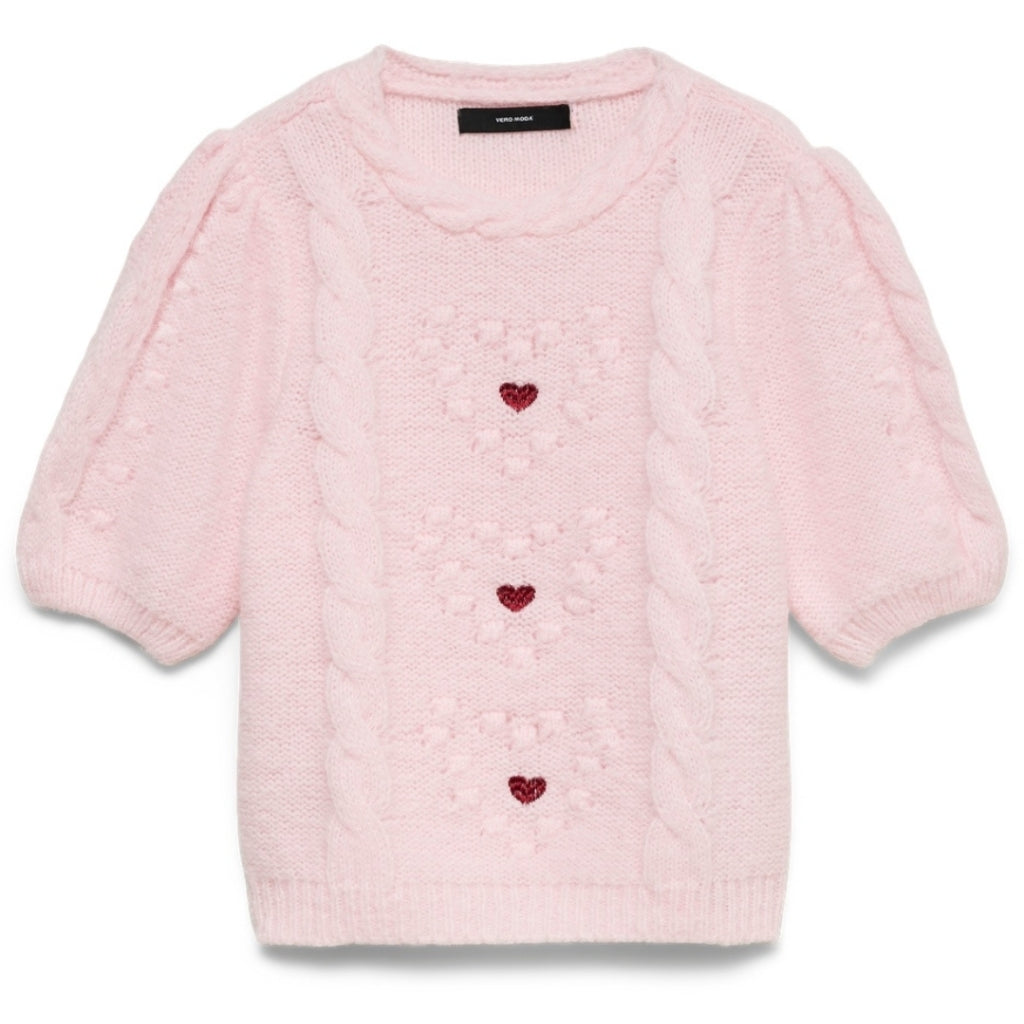VERO MODA Dame Pullover VMCloud - Pink-A-Boo RIO RED HEARTS
