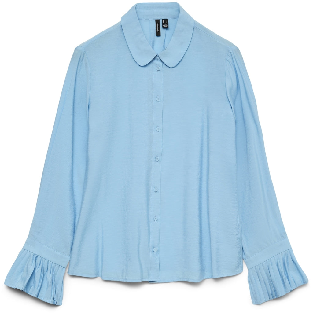 VERO MODA Dame Skjorte VMPlissi - Alaskan Blue