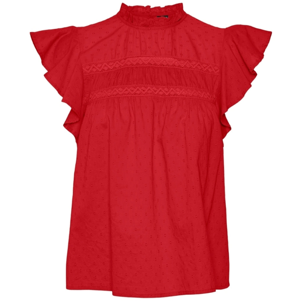 VERO MODA dame bluse VMTRINE - High risk red