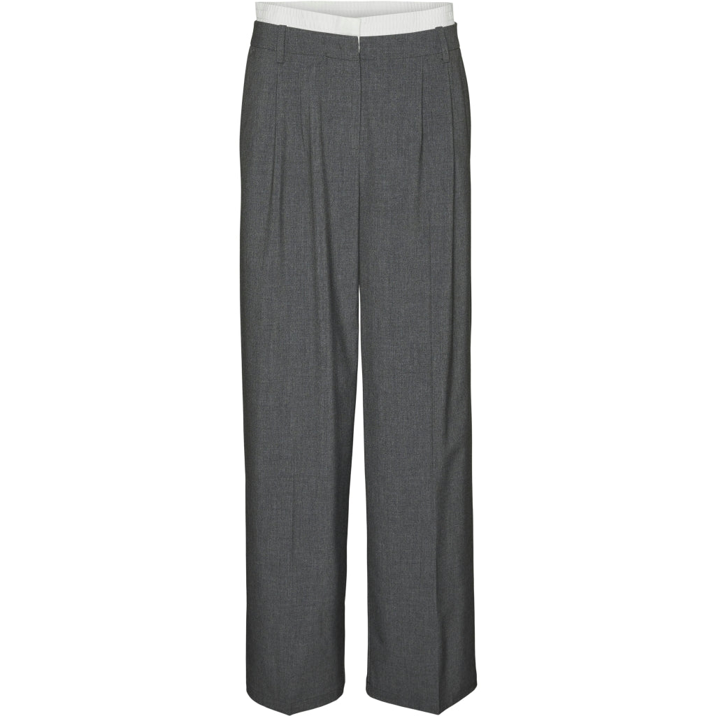 VERO MODA dame bukser VMMADJA - Dark grey melange