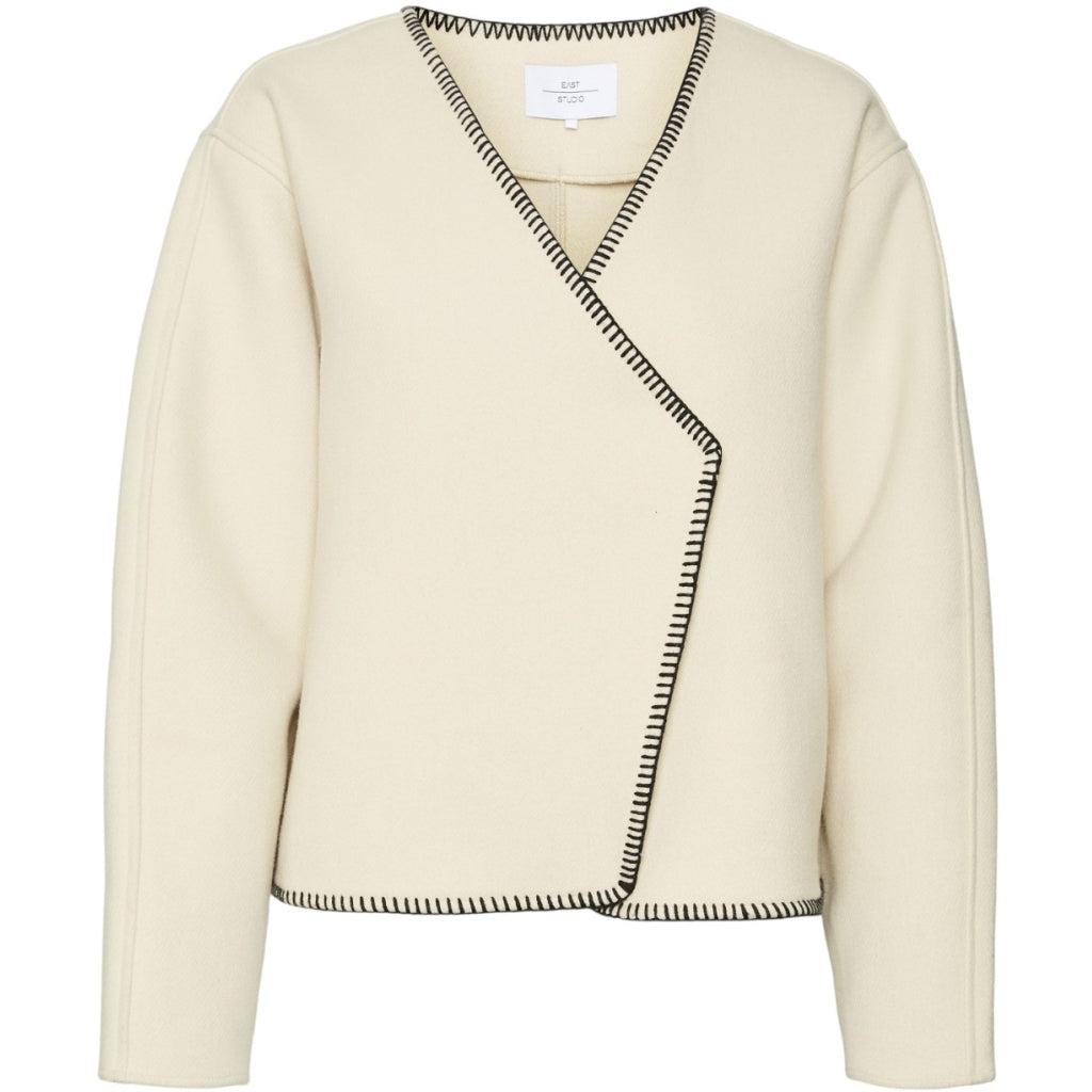 VERO MODA dame cardigan VMLENNA - Birch BLACK STITCH VERO MODA dame cardigan VMLENNA - Birch BLACK STITCH