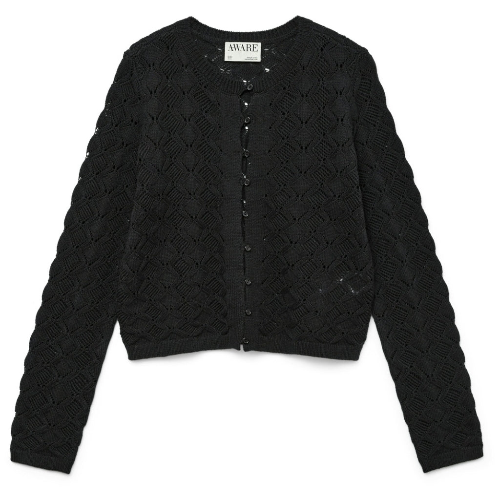 VERO MODA dame cardigan VMPAOLA - Black VERO MODA dame cardigan VMPAOLA - Black