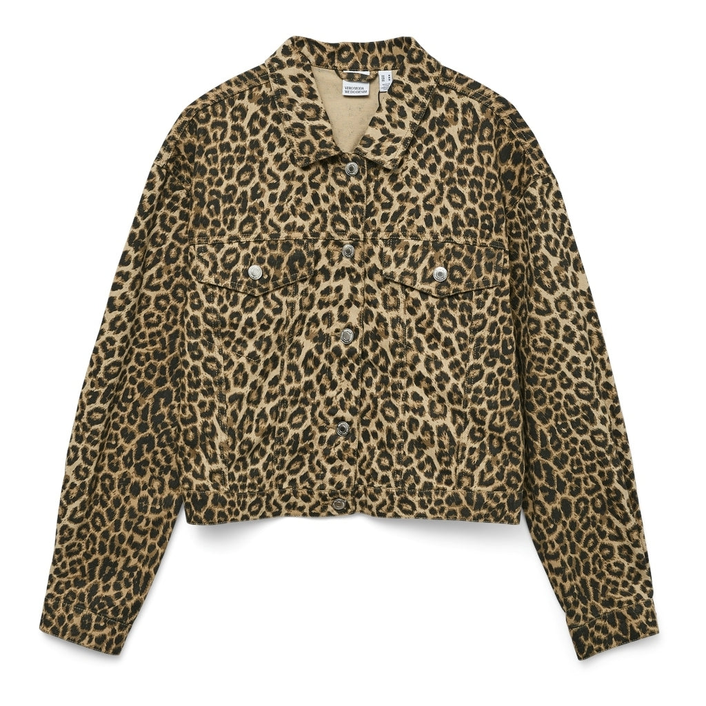 VERO MODA dame jakke VMTALLULAH - Silver Mink LEOPARD VERO MODA dame jakke VMTALLULAH - Silver Mink LEOPARD