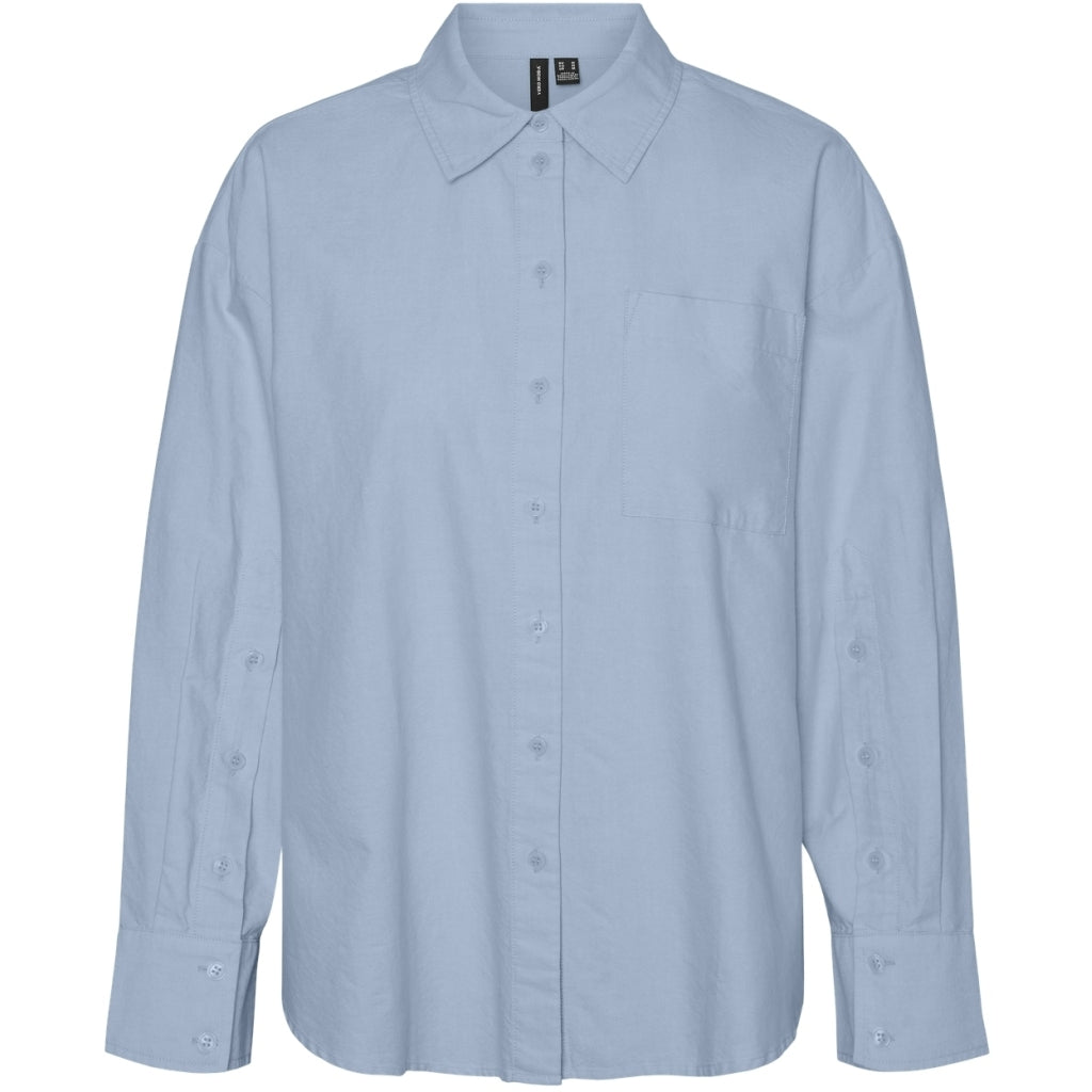 VERO MODA dame skjorte VMNELLIE - Cashmere Blue VERO MODA dame skjorte VMNELLIE - Cashmere Blue