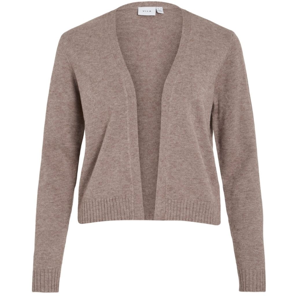 VILA DAME CARDIGAN VIRIL SHORT L/S KNIT CARDIGAN-NOOS - Falcon Melange